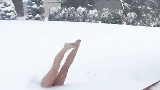 Snowy Day Beauty Diving Sports