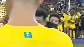 Ronaldo Celebrate his first Trophy for Almassar