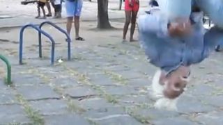 old man jumping show