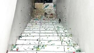 Bottle On Stairs