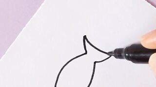 How to draw fish????❤/easy drawing step by step