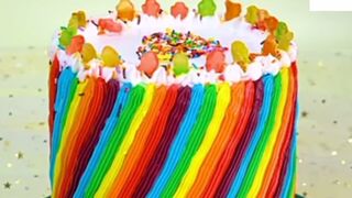 Awesome colorful Rainbow cake / yummy / recipe by sweet bakery