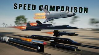 SPEED COMPARISON 3D _ Fastest Man Made Objects(720P_60FPS).