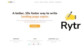 Rytr - Best AI Writer, Content Generator & Writing Assistant