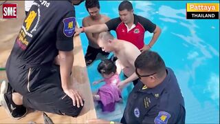 Freed with drill: 6 years girl has to be rescued from pool | Thailand