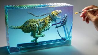 How To Make a Zombie Cheetah Running On a Diorama