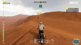Roaring Bike In Desert
