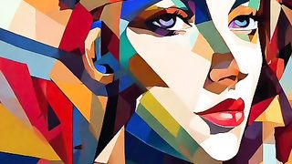 Sad Faces Abstract Arts