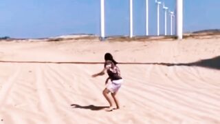 Anime wind turbine shadow jump