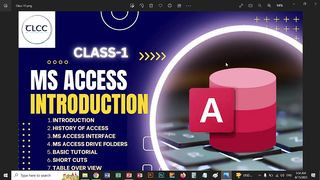 MS Access Introduction-Live Class TLCC