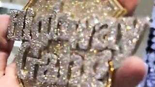 Real Gold & 45ctw Diamonds Custom Highway Gang Pendant