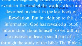 What the Bible ,,reveals,, about God