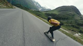 Longboarding , Downhill, Mountains, Thrilling