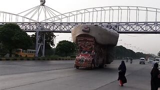 Loaded truck on highway...https://youtube.com/@pakistanisairsapatee