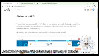 Claim free USDT Tether TRC20 - no mining, no investments