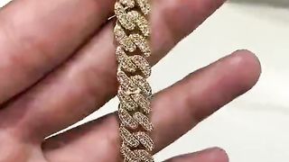 Real Diamonds & Solid Gold Unisex Cuban Link Bracelets