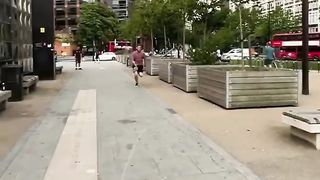 Respect???????? __ Sofa balance on head while riding a bicycle