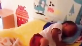 Still a baby but already has a true patriot spirit
