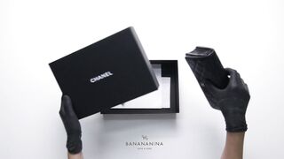 Wow Lambskin Classic Wallet on Chain Black