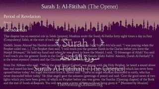 Quran: 1. Surah Al-Fatihah (The Opener): Arabic and English translation HD
