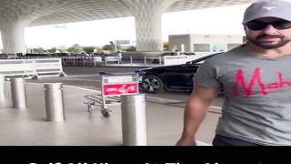Saif Ali Khan At The Airport #saifalikhan #shorts #saifalikhan #short #trending #viral #bollywood #shortvideo