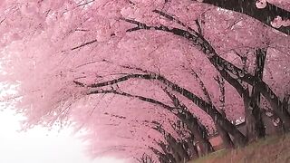 The first thing that came to my mind about this romantic cherry blossom rain was to share it with you