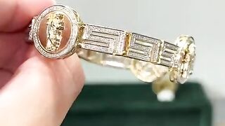 Real Gold & Diamond Saint Jude Bracelet & Ring Set