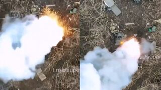 Ukrainians Fire in the Russian foxhole