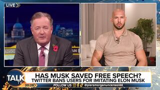 Andrew Tate RETURNS To Debate Piers Morgan on Elon Musk And Free Speech