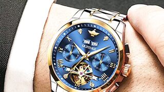 Watches for Men Luxury Automatic Mechanical Tungsten Steel Casual Luminous Formal Wristwatch