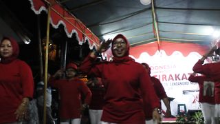 the festivities of the tirakatan night of the independence day of the republic of Indonesia