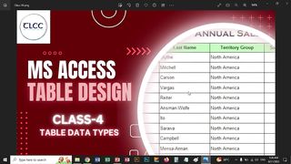 MS Access Data Type Class 4  - TLCC Live Class