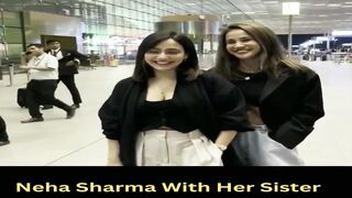 Neha Sharma With Her Sister Spotted At Mumbai Airport #shorts #nehasharma #bollywood #short #trending #viral #shortvideo
