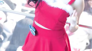 March's Santa Claus Gavin cheerleader team leader takes a direct shot of Gabin Cheerleader fan cam GS