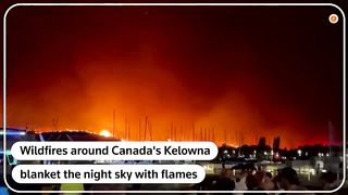 Wildfire flames surround Kelowna in British Columbia