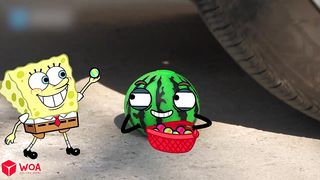 Crushing Crunchy & Soft Things by Car: Car vs M&M's Candy, Watermelon, Jelly!