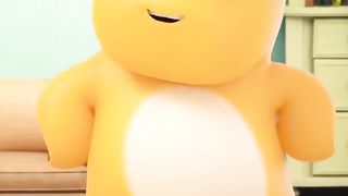 Yellow Dino Dancing
