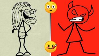 Her inner and outer personality. Best funny animation