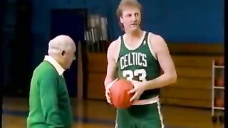 ???? Funny | Hoops Hilarity: Larry Bird's Unorthodox Shot Demo | FunFM