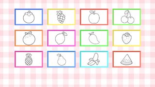 learn to color fresh fruit pictures