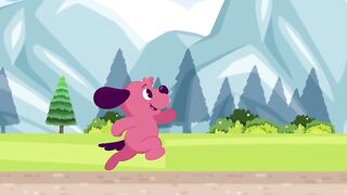 cartoon dog runinig