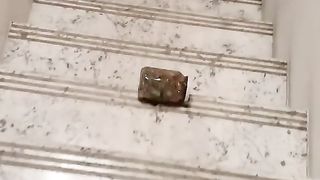 Bouteille dans les escaliers