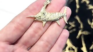 Real Gold Fish Pendants