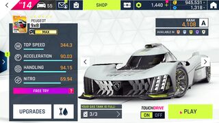 Peugeot 9x8. Multiplayer race. 1st place. Asphalt 9  Legends