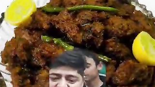 Hari mirchi ka tala howa gosht Hydrabadi Style mean