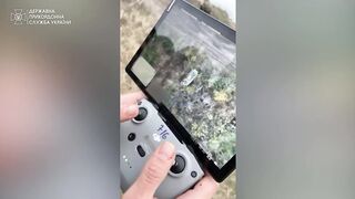 Оператор дрона ліквідовує протитанковий ракетний комплекс орків