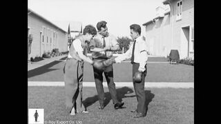 Charlie Chaplin boxes Harry Mansell - Rare Archival Footage