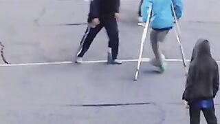 Incredible skill by this handicapped footballer ⚽️