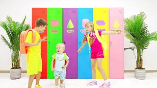 Diana Roma and Oliver teach 3D Shapes with magic lockers.mp4