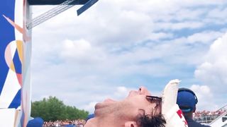 Red Bull cliff diving for lunch